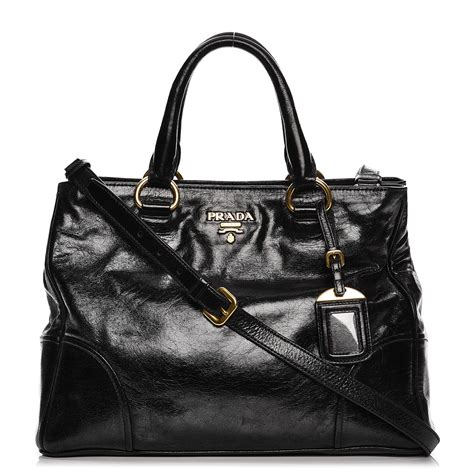 prada vitello shine nero|PRADA Vitello Shine Tote Nero Black 47177 .